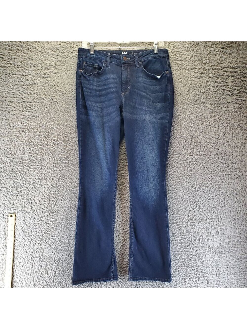 Lee Jeans Womens 10 Blue Midrise Bootcut Stretch Denim *Read*